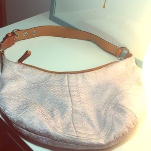 Coach Lilac Shoulder Bag - Signature Jacquard